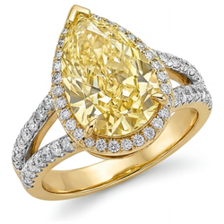 VVS Fancy Gelber Diamant Statement-Ring 4,25 Karat