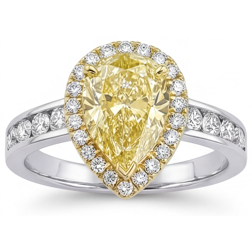 Stilvoller Schmuck-Ring 1 Karat – Profilansicht