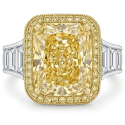 Gelber Kanarienvogel-Diamant Schmuck-Ring – VVS 4 Karat 14 Karat