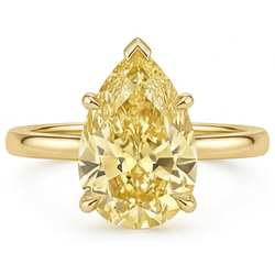 Handgefertigter Gelber Kanarienvogel-Diamant Statement-Ring 2