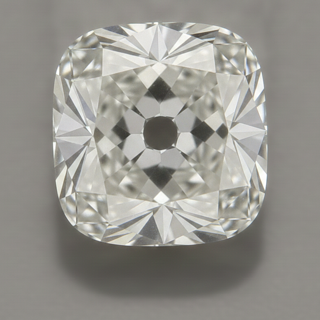 Echter antiker Old Mine Kissenschliff authentischer loser Diamant F VS1 8 Karat