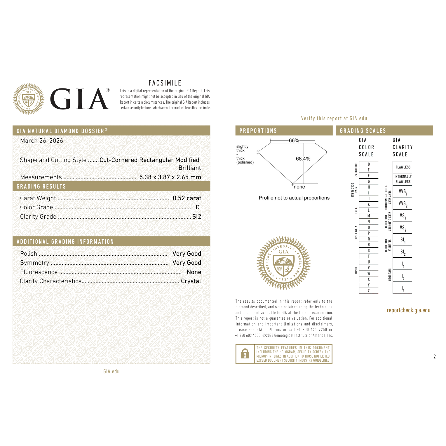 GIA Certificate 2
