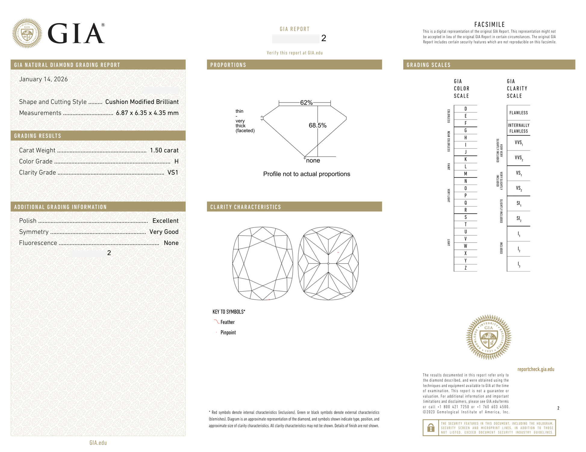 GIA Certificate 2