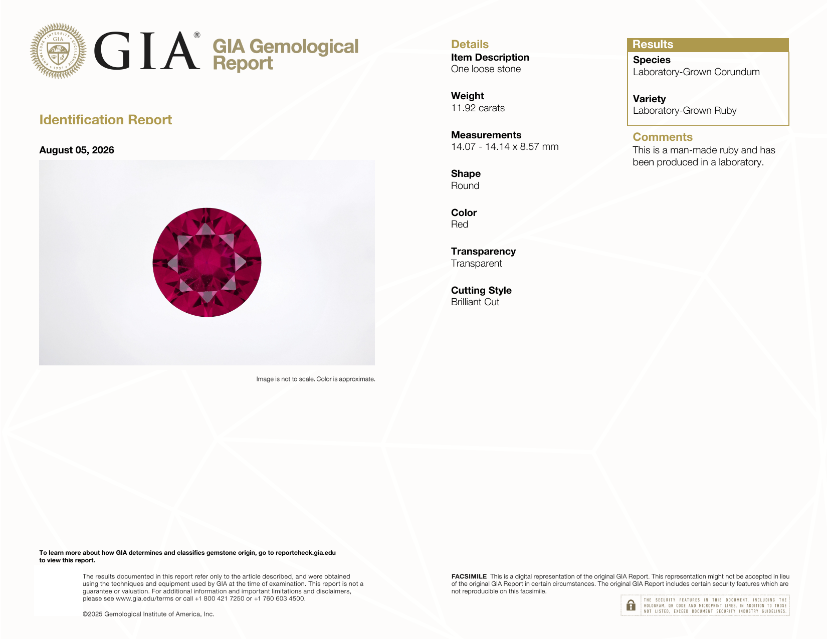 GIA Certificate