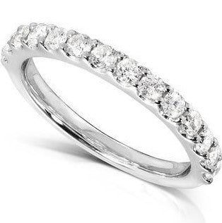 Komfort Fit Half Eternity Band 2,80 Ct Echte Diamant im Rundschliff, Gold 14K