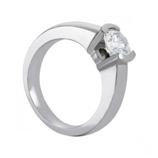 Rund-Brillant Brillant Ring in 14 Karat Weißgold – Hauptansicht