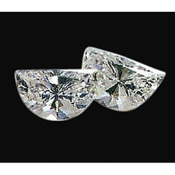 Halbmondförmige, lose, natürliche, aus der Erde gewonnene Diamanten, 1 Karat, je 0,50 Karat, F, VS1