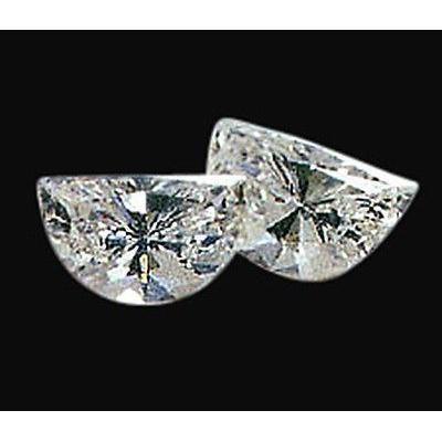Halbmondförmige, lose, natürliche, aus der Erde gewonnene Diamanten, 1 Karat, je 0,50 Karat, F, VS1