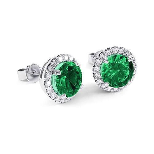 echter round diamant 9.50Karat ohrring Vorderansicht