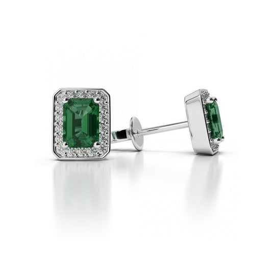 echter round diamant 5Karat ohrring Vorderansicht