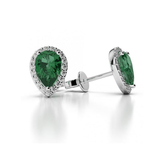 echter round diamant 4Karat ohrring Vorderansicht