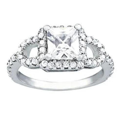 Diamant-Verlobungsring Fancy Halo Weißgold 1,50 cts.