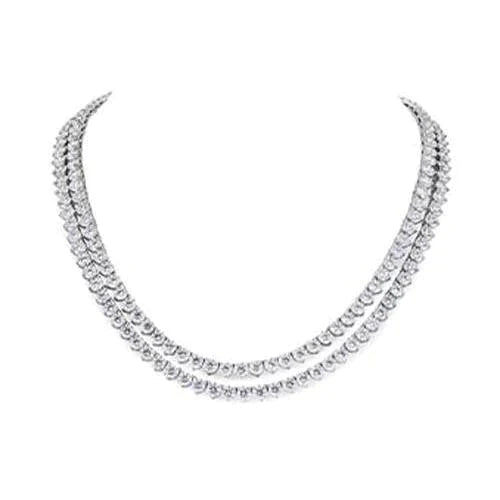 2-Reihige Natürliche Diamant-Halskette