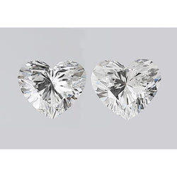 Paar lose Diamanten im Herzschliff, 2 Karat, E, VS1.