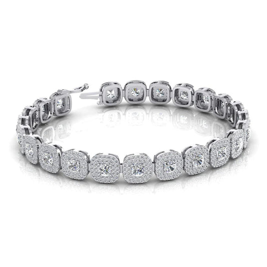 Herren Armband Mit Kissen Und Rundem Echte Diamant 11,75 Karat