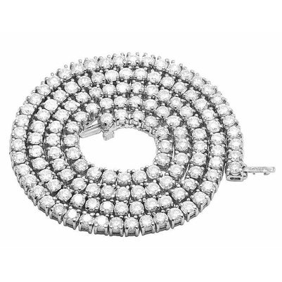 Echte Diamant-Tenniskette Halskette 101,25 Karat 76 cm 5,5 mm Weißgold 14K