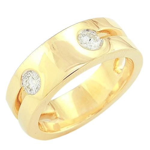 14K Gelbgold 0.50 ct Herren Echt Diamantring Schmuck Neu