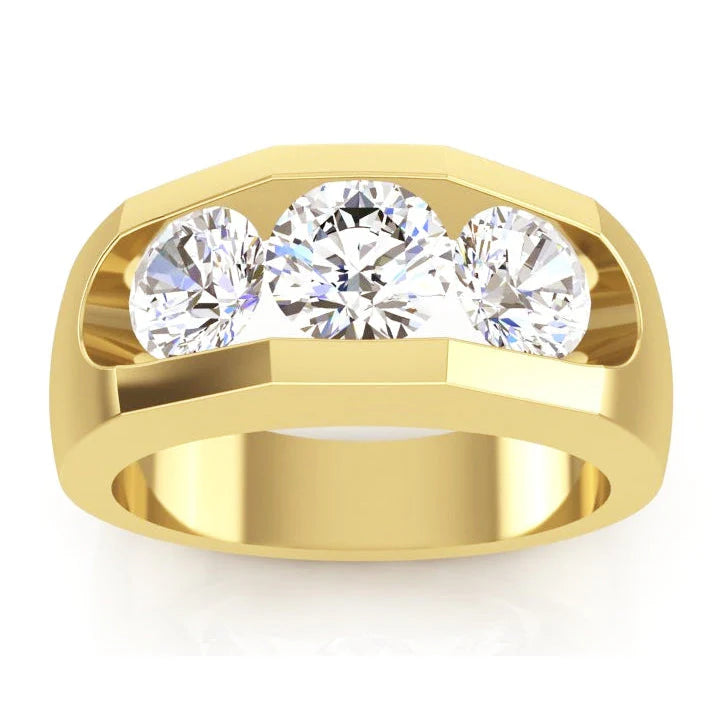 3 Stein Echte Diamant Ring Gold 2,50 Karat