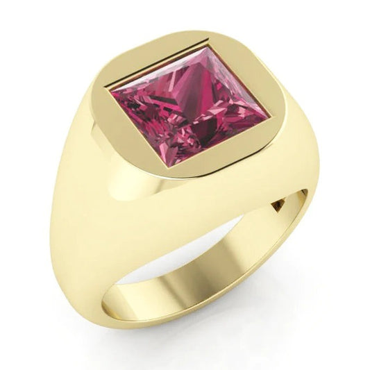 Roter Rubin Siegel Ring