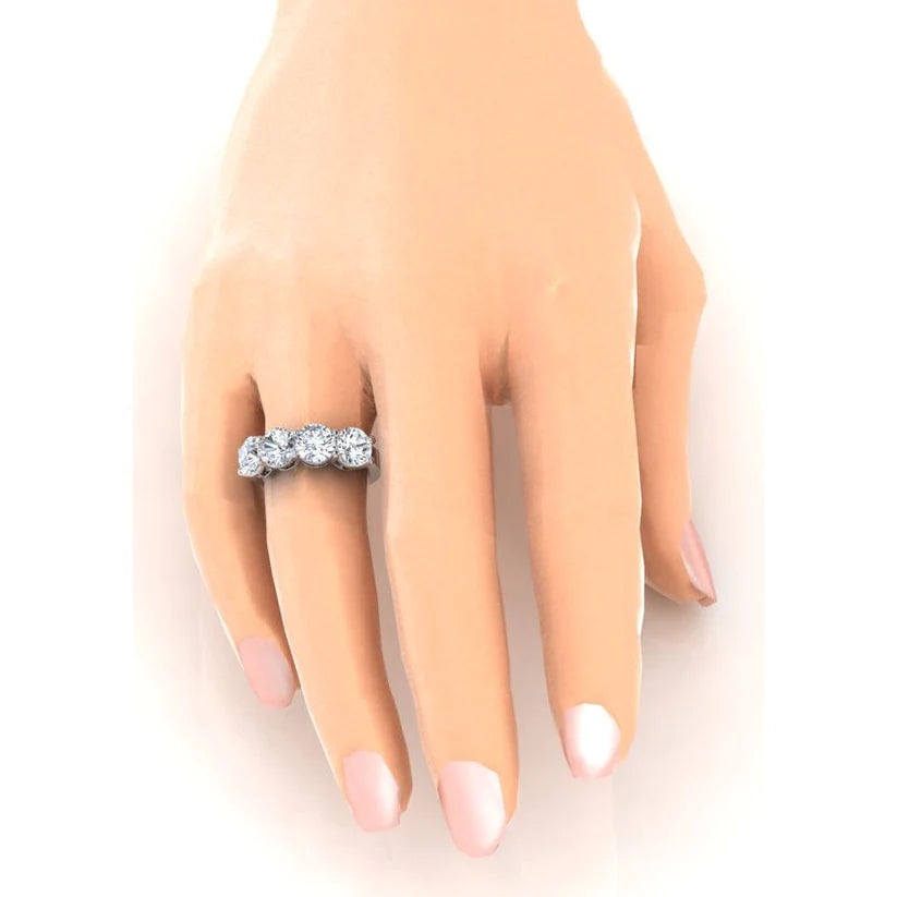 4 Stein Echt Diamant Ring
