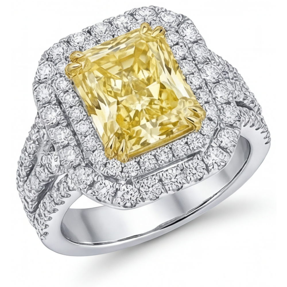 Handgemachter Halo-Fassung Ring 5,50 Karat – Hauptansicht