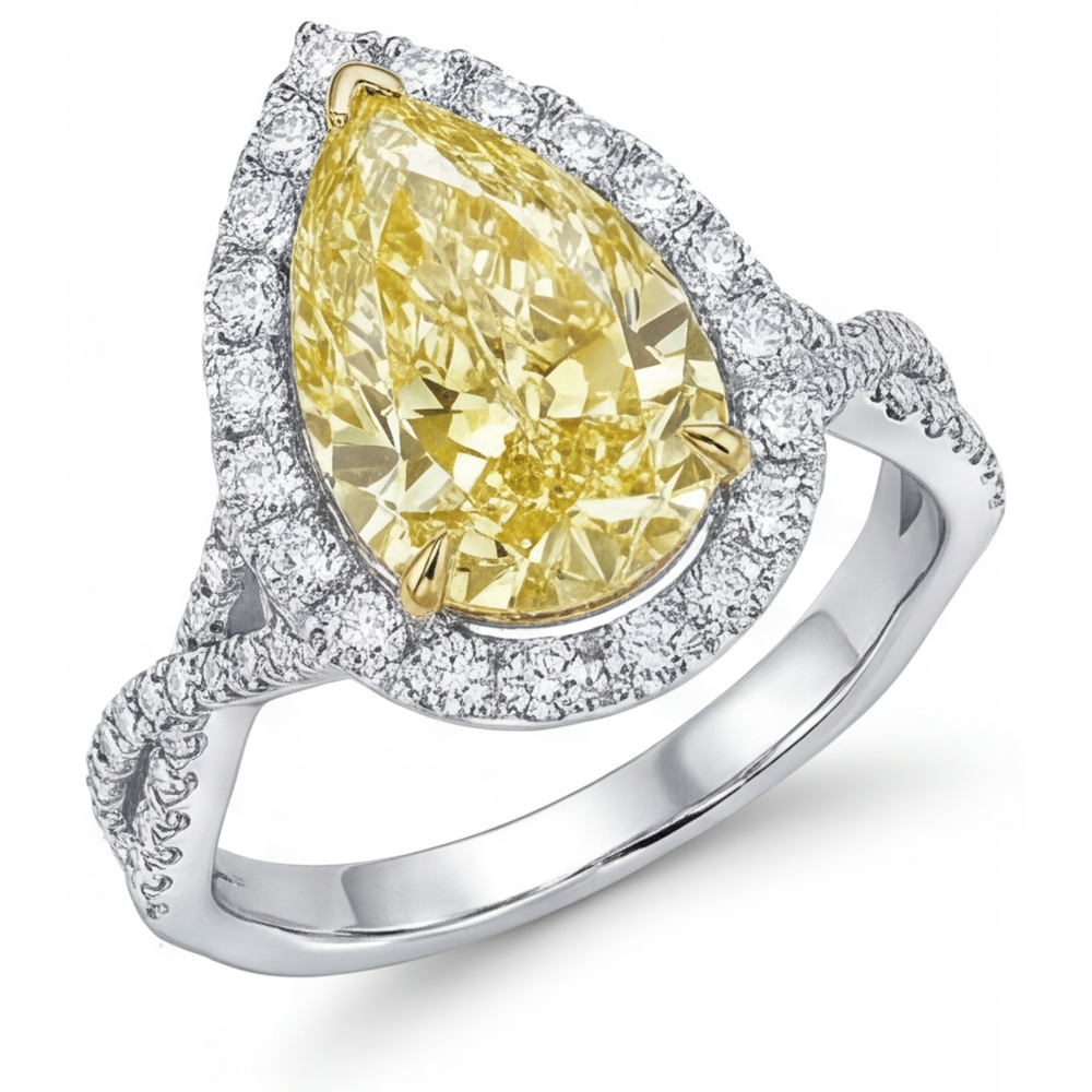 Hochwertiger Halo-Ring 1,50 Karat – Hauptansicht