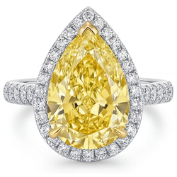 Handgemachter Schmuck-Ring – Kanariengelber Diamant 3,50 Karat