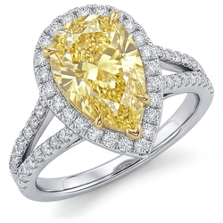 Schimmernder VVS Kanariengelber Diamant Statement-Ring – 1,25