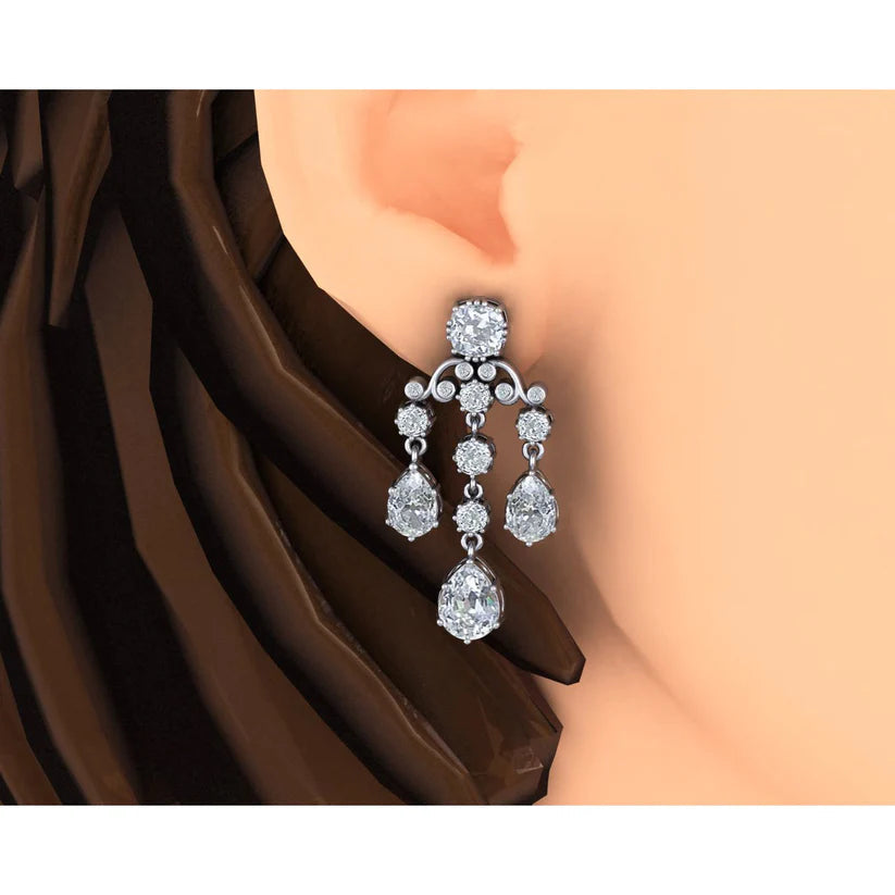 Natürliche Diamant Ohrringe Für Die 