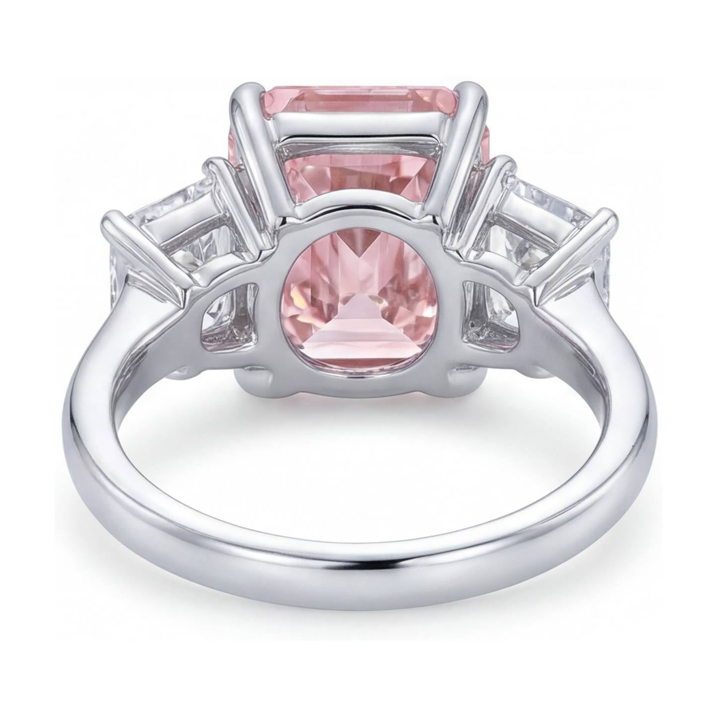 Im Labor gezüchteter rosa Diamantring, 5,2 Karat, Radiant-Schliff