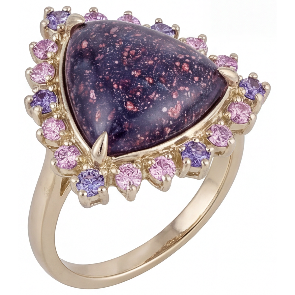 Designer Lolite Sunstone Schmuckstein-Ring 7 Karat – Hauptansicht