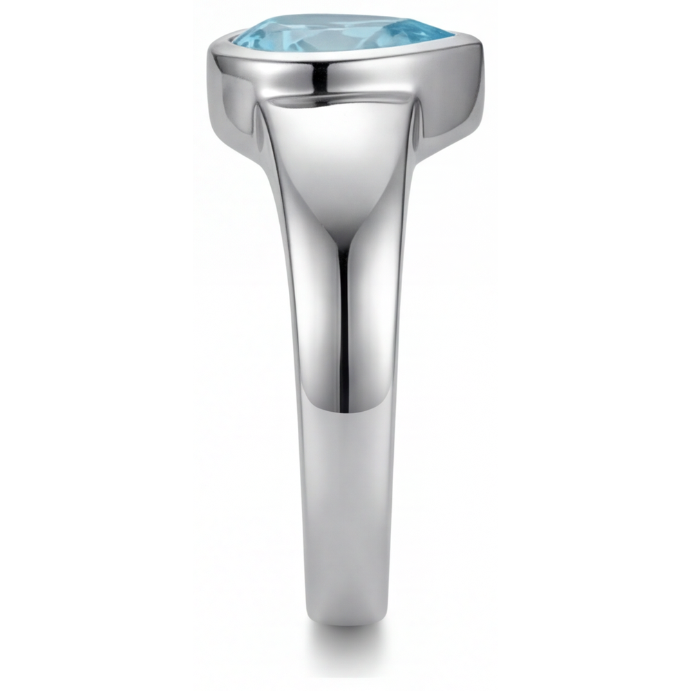 Glänzender Neon Paraiba Edelstein-Ring 1 Karat – Profilansicht