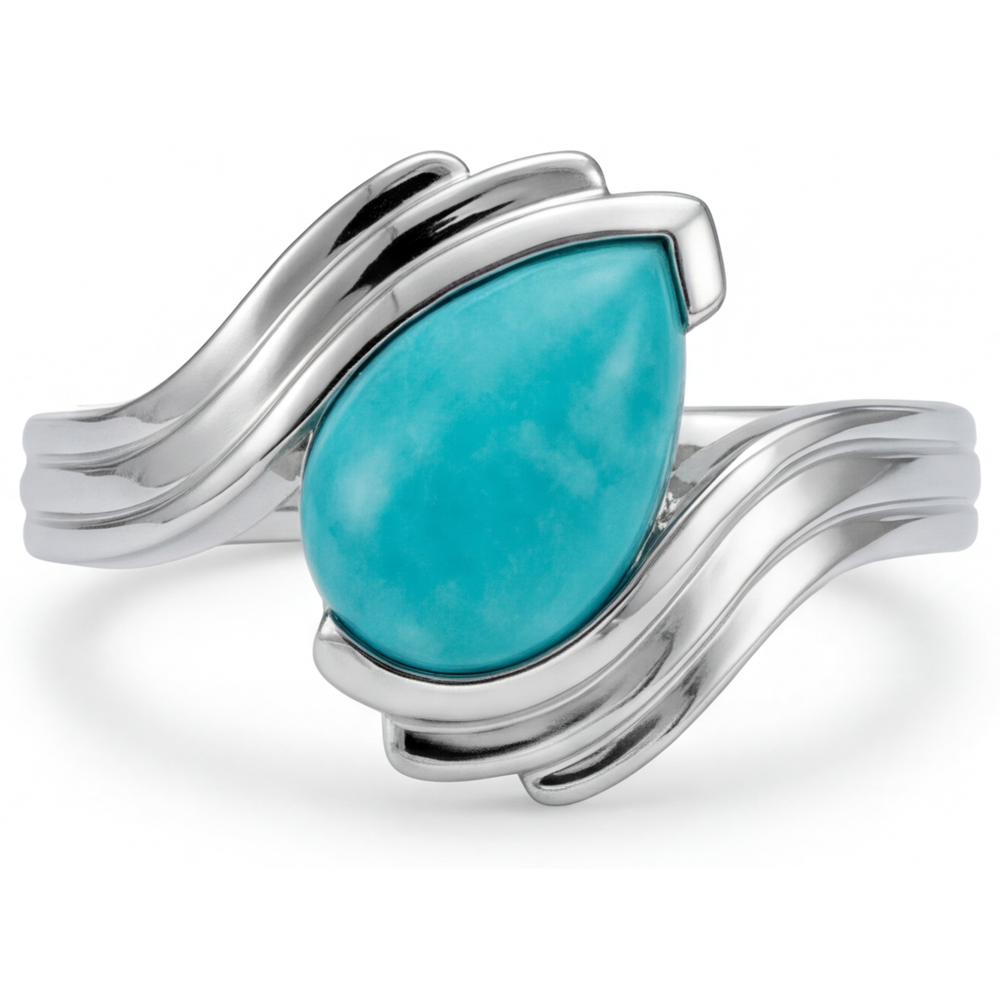 Funkelnder Neon Paraiba Farbstein-Ring 2 Karat – Frontansicht
