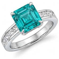 Edler Halo-Ring – Neon Paraiba 3 Karat – HarryChadEnt