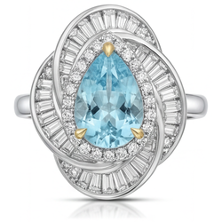 Neon Paraiba Halo-Verlobungsring – VVS Reinheit 7,5 Karat