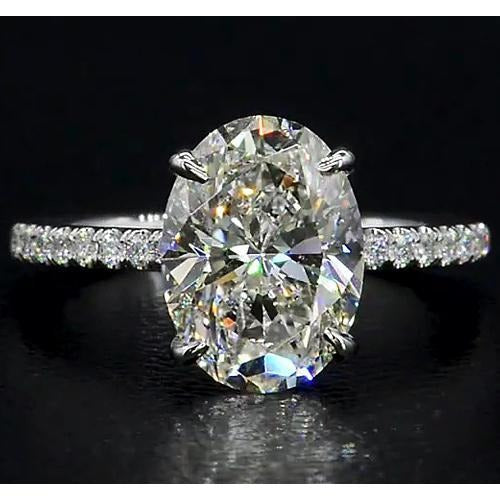 Kunstvoller Halo-Fassung Ring 2,50 Karat – Hauptansicht