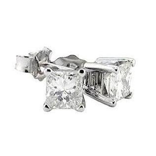 1 Karat Echte Diamant Ohrringe Prinzessin Diamant Ohrstecker