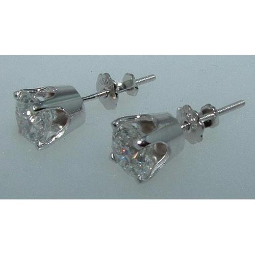 1.20 Ct. Echt Diamant Ohrstecker Gold Paar Neu