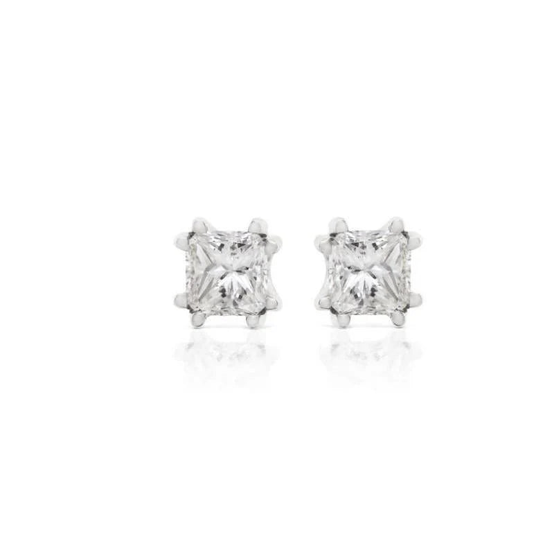 2.50 Ct Echte Diamant Lady Ohrstecker Ohrringe Asscher Cut