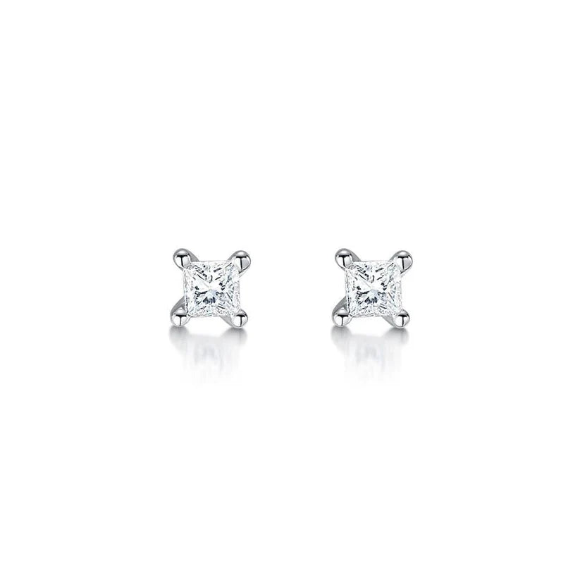 Damen Ohrstecker Ohrstecker Set 2.20 Ct Runde Echt Diamanten Weißgold