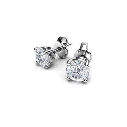 Sparkling Runden Cut 4,40 Karat Natürliche Diamanten Ohrstecker Wg 14K