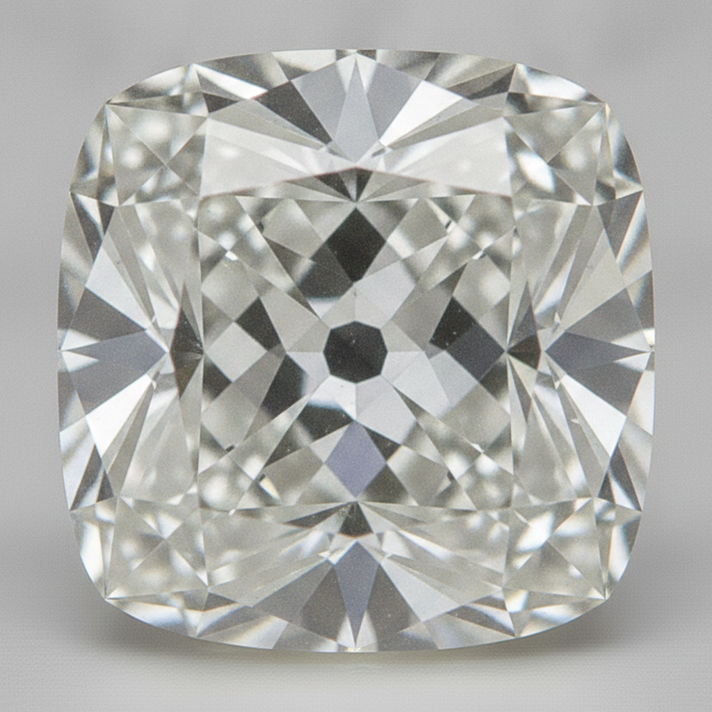 Alter Bergmann Kissenschliff Echter 6 Karat Real Loser Diamant F VS1