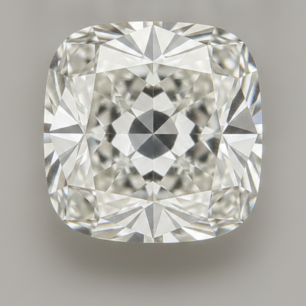 Alter Bergmann Kissenschliff loser Diamant G VS1 7 Karat echt natürlich
