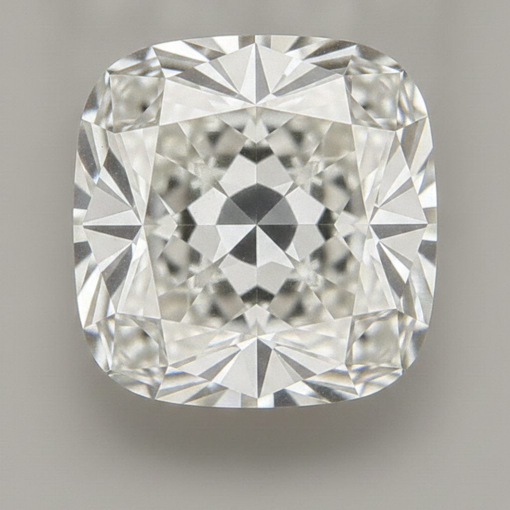 Alter Bergmann Kissenschliff loser Diamant G VS1 7 Karat echt natürlich