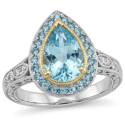 Bicolor 14K Gold VVS Reinheit Paraiba-Turmalin