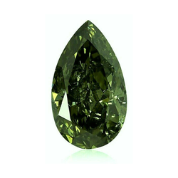 Natürlicher grüner Diamant 2 Karat Tropfenschliff lose