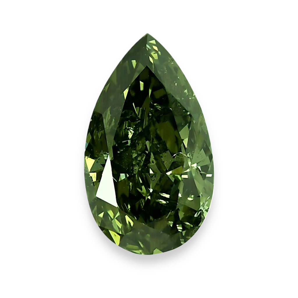 Echter natürlicher grüner Diamant Birnenform 5 Karat lose behandelt