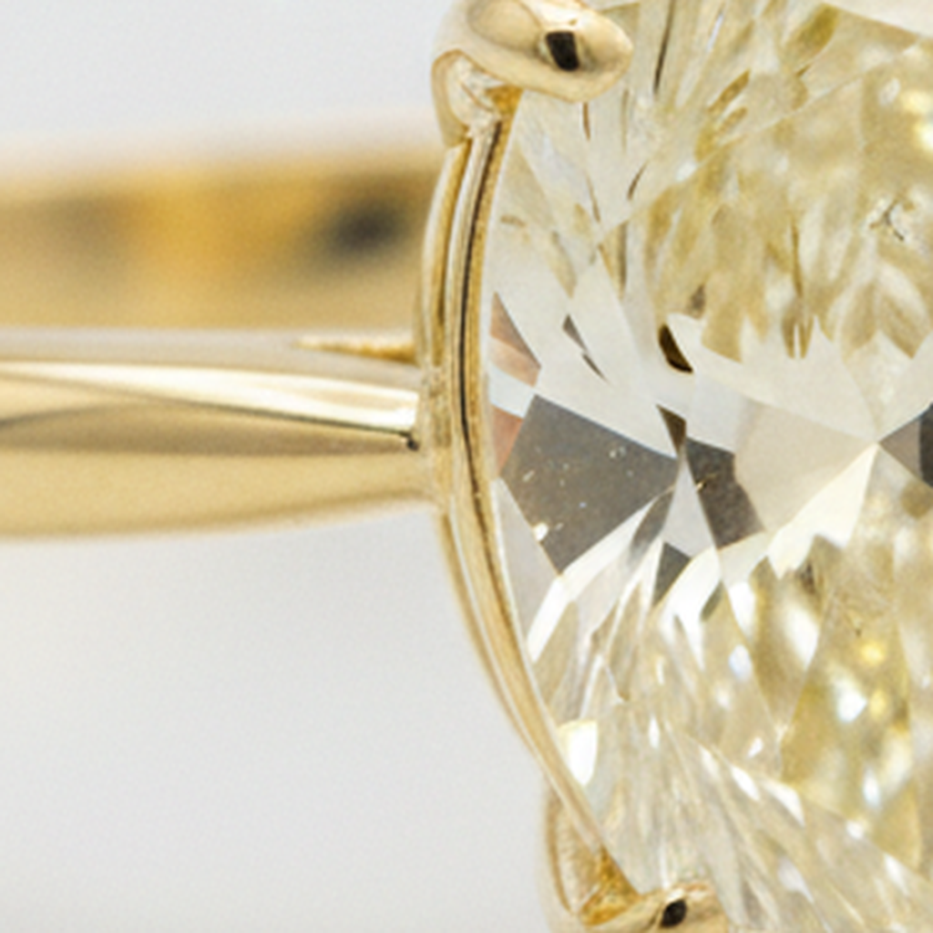 Larimar- und Diamant-Verlobungsring 2 Karat natürlicher Solitär im Tropfenschliff in Fancy-Gelb 18 Karat Gold