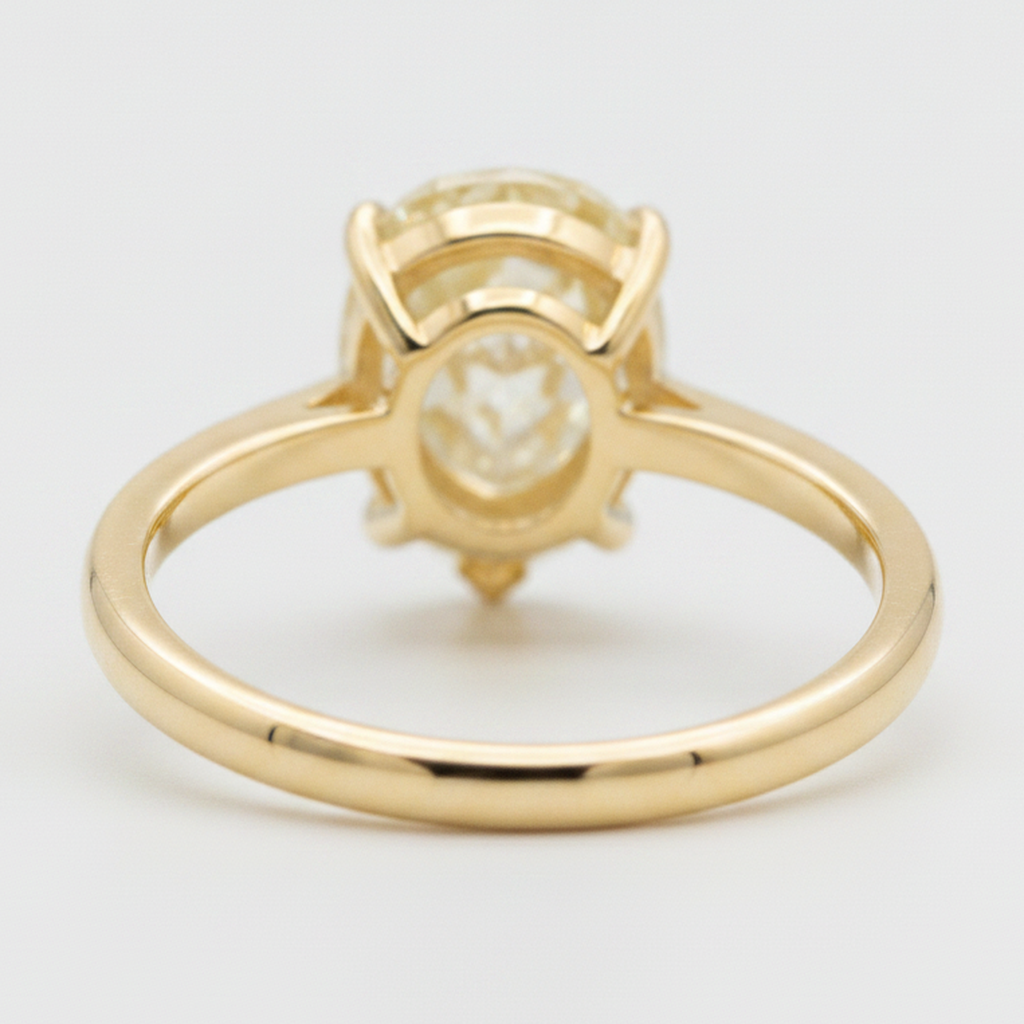 Larimar- und Diamant-Verlobungsring 2 Karat natürlicher Solitär im Tropfenschliff in Fancy-Gelb 18 Karat Gold