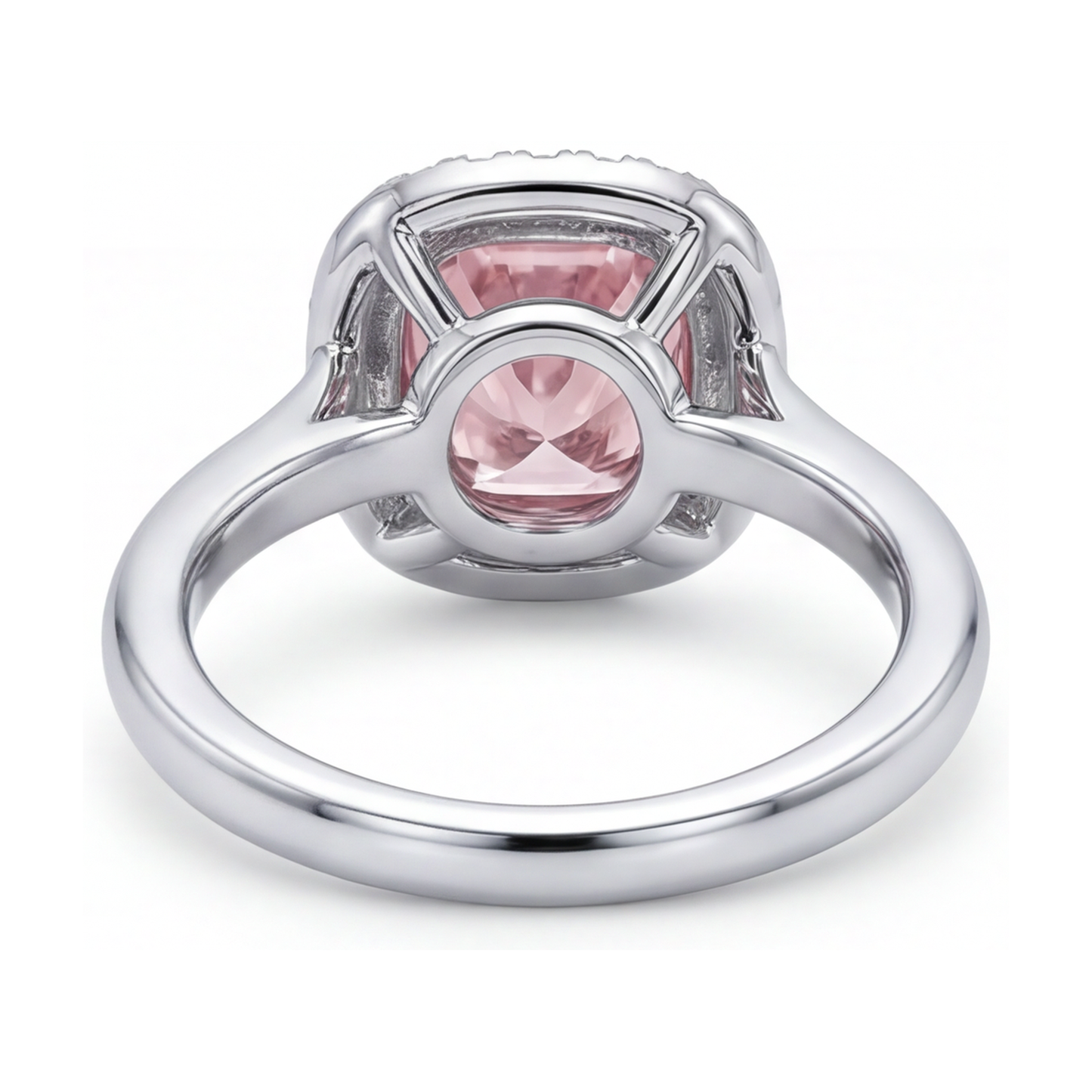Rosa Diamant Verlobungsring 1,21 Karat Kissenschliff